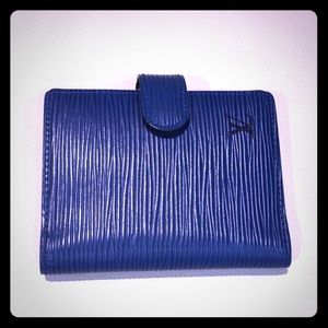 SOLD! Louis Vuitton Blue Epi Wallet/Card Holder